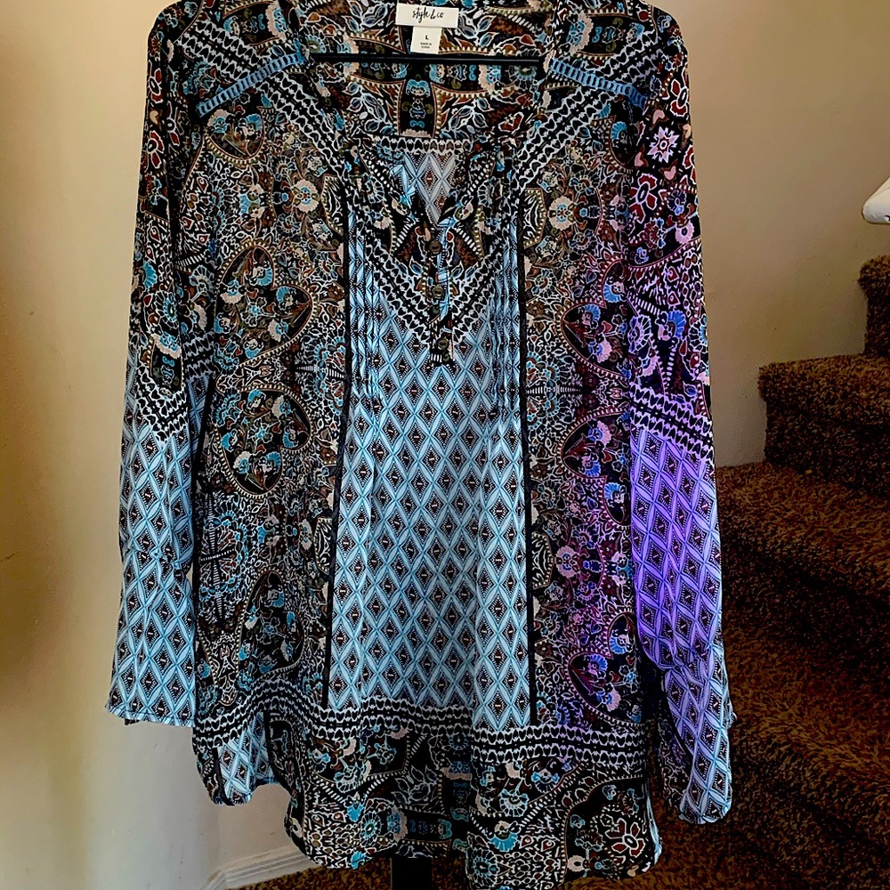 Style & Co sheet boho blouse